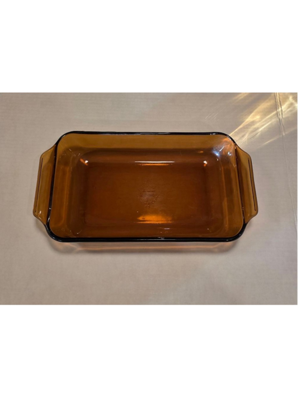 Vintage Anchor Hocking Fire King Loaf Dish 1.5qt Amber Glass Bakeware Casserole